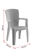 Evdemo Side 4'lü Rattan Sandalye Siyah thumbnail 6