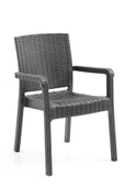 Evdemo King 2'li Rattan Sandalye Siyah thumbnail 3