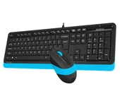 Q TR Usb Multimedia Kablolu Klavye Mouse Seti Mavi F1010 thumbnail 2