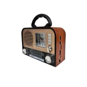Everton Rt-670 Bluetooth Usb-Micro Sd Saatli Nostaljik Radyo thumbnail 1