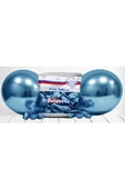 Bafix Balon 12" Krom Mavi (50 Li Paket) thumbnail 2