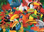 Trefl Puzzle 500 Parça Colourful Birds 37328 thumbnail 2
