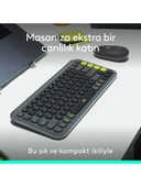 Logitech Pop İcon Combo 920-013075 Gri Kablosuz Klavye Mouse Seti thumbnail 2