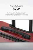Polo&Sky Spring Model Vişne Renk Orta Boy Valiz Bavul thumbnail 4