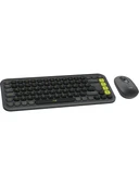 Logitech Pop İcon Combo 920-013075 Gri Kablosuz Klavye Mouse Seti thumbnail 1