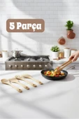 Bayev 5 Parça Bambu Servis Ve Spatula Seti - Bambu Mutfak Seti 30 Cm thumbnail 1