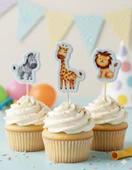 Safari Konsept Kürdan Cupcake Süsü thumbnail 1