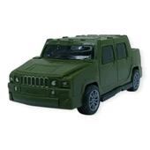 Çek Bırak Arabalar 10 Cm - Yeşil Çift Kabin Pick-Up thumbnail 1