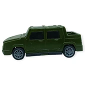 Çek Bırak Arabalar 10 Cm - Yeşil Çift Kabin Pick-Up thumbnail 3