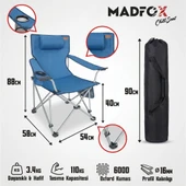 Madfox ChillSeat Yastıklı Katlanabilir Kamp Sandalyesi thumbnail 4