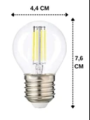 (8 Adet) Heka 6W (51W) 6500K (Beyaz Işık) E27 Duylu Şeffaf Led Ampul thumbnail 3