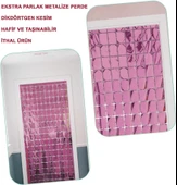 Ekstra Metalize Rose Gold Disko Kapı Perdesi thumbnail 2