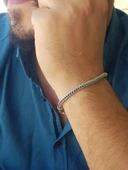 İthal Erkek Gümüş Bileklik thumbnail 3