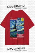 Nevermind Unisex Van Gogh Baskılı Oversize Tshirt thumbnail 3