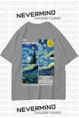 Nevermind Unisex Van Gogh Baskılı Oversize Tshirt thumbnail 1