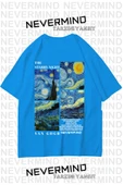 Nevermind Unisex Van Gogh Baskılı Oversize Tshirt thumbnail 5
