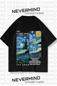 Nevermind Unisex Van Gogh Baskılı Oversize Tshirt thumbnail 7