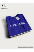 Nevermind Erkek Blocking Graphic Ciel Lune - Oversize T-Shirt thumbnail 4