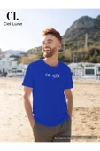 Nevermind Erkek Blocking Graphic Ciel Lune - Oversize T-Shirt thumbnail 3