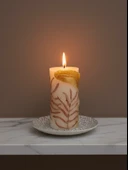 Tüy Kabartmalı Silindir Mum thumbnail 3