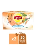 Lipton Slim Plus Kayısılı 20'li 2 Paket thumbnail 1