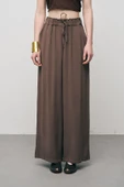 Kadın Basic Modal Bol Paça Beli Lastikli Dökümlü Pantolon thumbnail 9