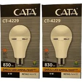 Cata CT-4229 9w Şarjlı Led Ampul 2 ADET thumbnail 2