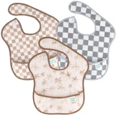 Bumkins SuperBib Önlük - 3lü Paket Palms + Checks thumbnail 1