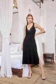 Arias Closet Göğüs ve Sırt Dekolteli Dantelli ve Yırtmaçlı Gecelik thumbnail 2