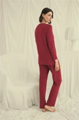 Arias Closet Uzun Kollu Boydan Düğmeli V Yaka Pijama Takımı thumbnail 4
