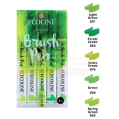 Talens Ecoline Brush Pen 5li Set Yeşil Tonlar thumbnail 1