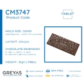 Polikarbon Tablet Çikolata Kalıbı 51 Gr. | Cm-3747 thumbnail 2