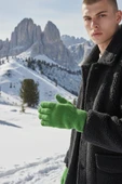 Erkek Eldiven Kışlık Tiriko Örgü Eldiven Yeşil thumbnail 3