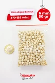 6 mm Ahşap Ham Boncuk -  50 gram thumbnail 1