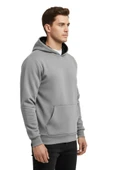 Erkek Gri Kapüşonlu Sweatshirt BGL-ST05196 thumbnail 4