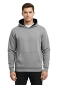 Erkek Gri Kapüşonlu Sweatshirt BGL-ST05196 thumbnail 2