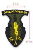 Single Sword MAK Nakış Patch Özel Kuvvetler Askeri Arma Cırtlı Tactical Patch thumbnail 3
