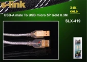 S-link SLX-419 0.30mt Micro 5p Kamera Kablosu thumbnail 1