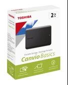 Toshiba 2TB Canvio Basic 2.5" Gen1 USB 3.2 Harici Harddisk (HDTB520EK3AA) thumbnail 2