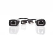 Vcom CU824 USB RJ45 Extender Plastik 45m Uzatıcı thumbnail 1