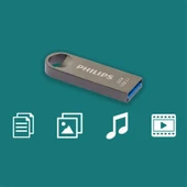 Philips USB 3.1 32GB Moon Uzay Grisi thumbnail 6