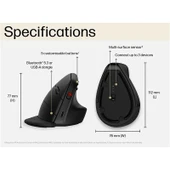 HP 925 Ergonomik Dikey Fare (6H1A5AA) Kablosuz Mouse thumbnail 7