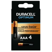 DURACELL OPTIMUM AAA İNCE PİL 4LÜ thumbnail 1