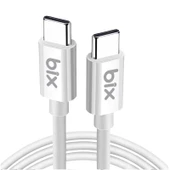 Bix bx101cw 5a 60w type-c to type-c şarj Kablosu thumbnail 1