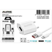 Auris Şarj Aleti + Lightning Kablo 1A 5W thumbnail 1