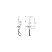 Artema Masterline Pull-Down Eviye Bataryası Krom A42162 thumbnail 2