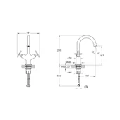 VitrA Origin Classic Lavabo Bataryası Krom A42884 thumbnail 3