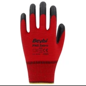 Beybi Pn5 Zebra Polyester Örme Nitril Eldiven 12 ÇİFT thumbnail 1