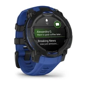Garmin Instınct3 45mm,AMOLED Blackwith Bolt Blue B thumbnail 1