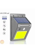 Solar 48 LED Bahçe Lambası - Geniş Açılı Panel - Duvara Monte thumbnail 2
